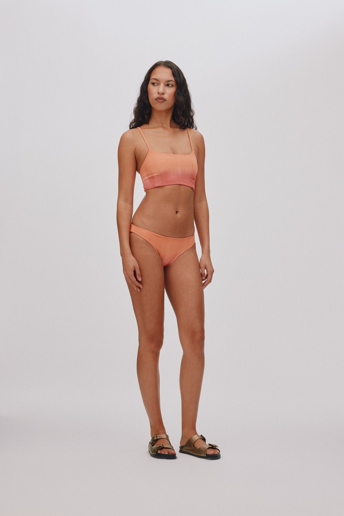 Rudy - Fusion bandeau string top I Mandarin pink 1 - Rabens Saloner