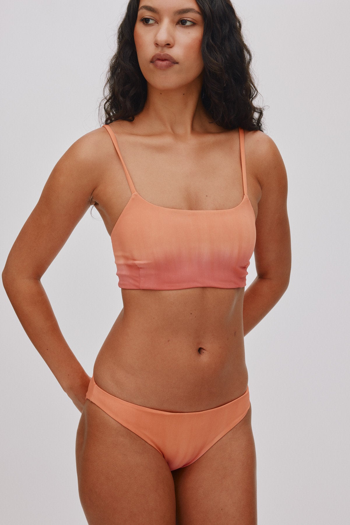 Rudy - Fusion bandeau string top I Cognac grey combo 5 - Rabens Saloner