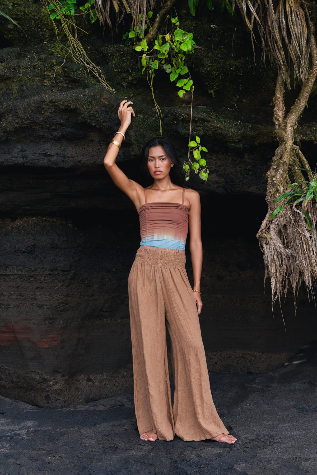 Sali - Fusion swimsuit I Cognac grey combo 9 - Rabens Saloner