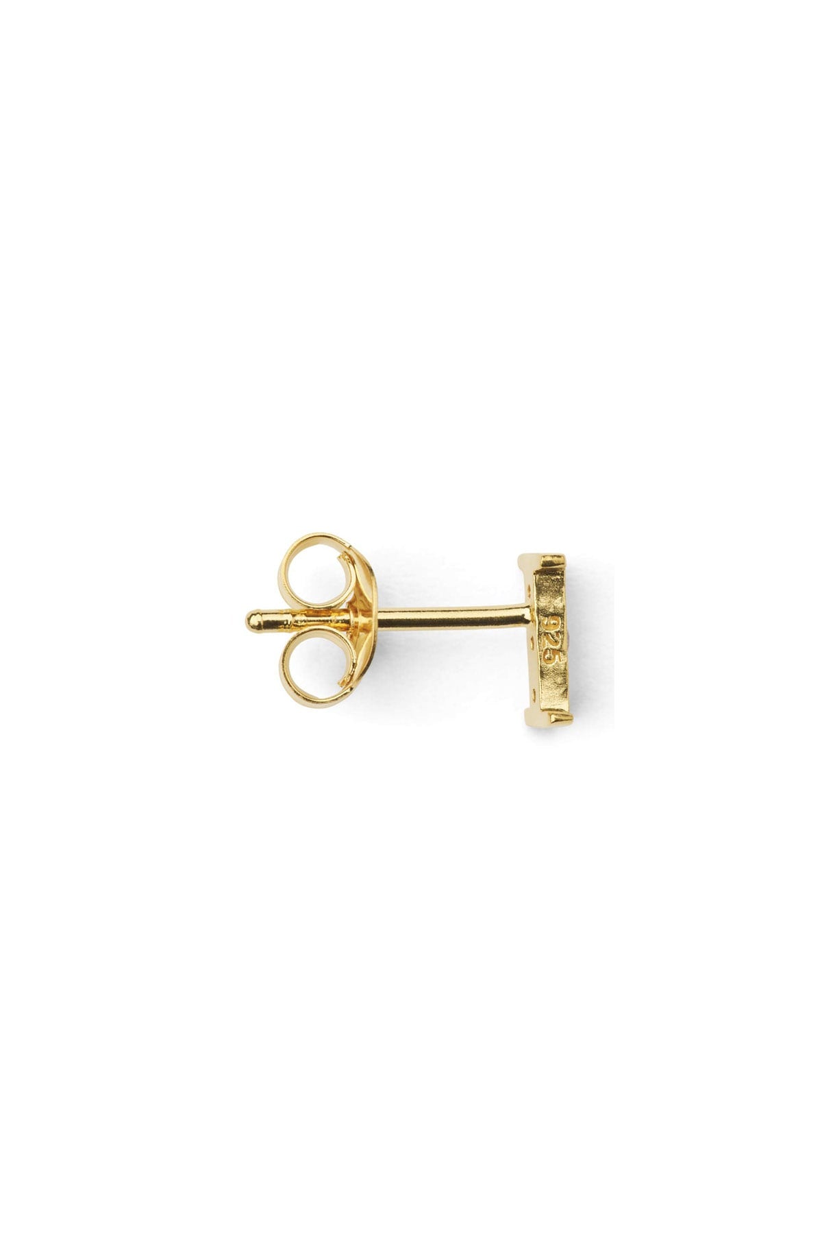 Diamond letter ear stud - Rabens Momento I Gold w/ Champagne diamond 24 - Rabens Saloner