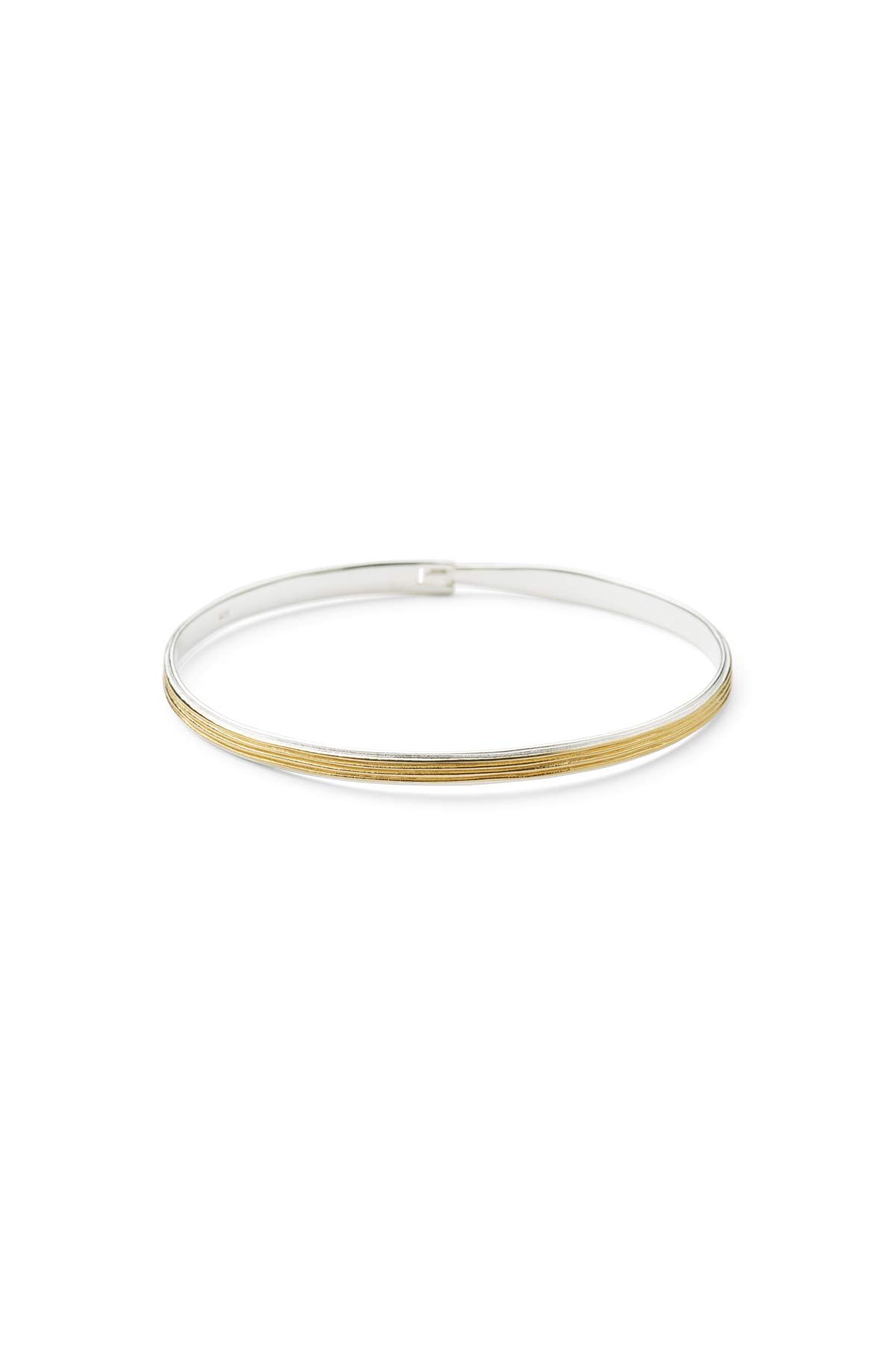 Slim hammered bracelet - Rabens Momento I Gold with Silver Gold with Silver 2 - Rabens Saloner
