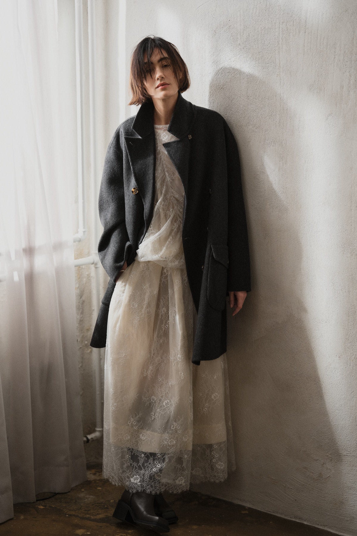 Monette - Laced multi layer skirt I Off white 8 - Rabens Saloner