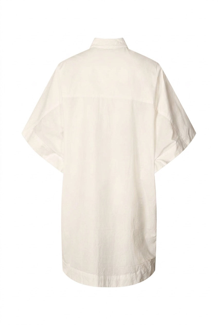 Berta - Poplin curved hem shirt dress I Clay 2 - Rabens Saloner