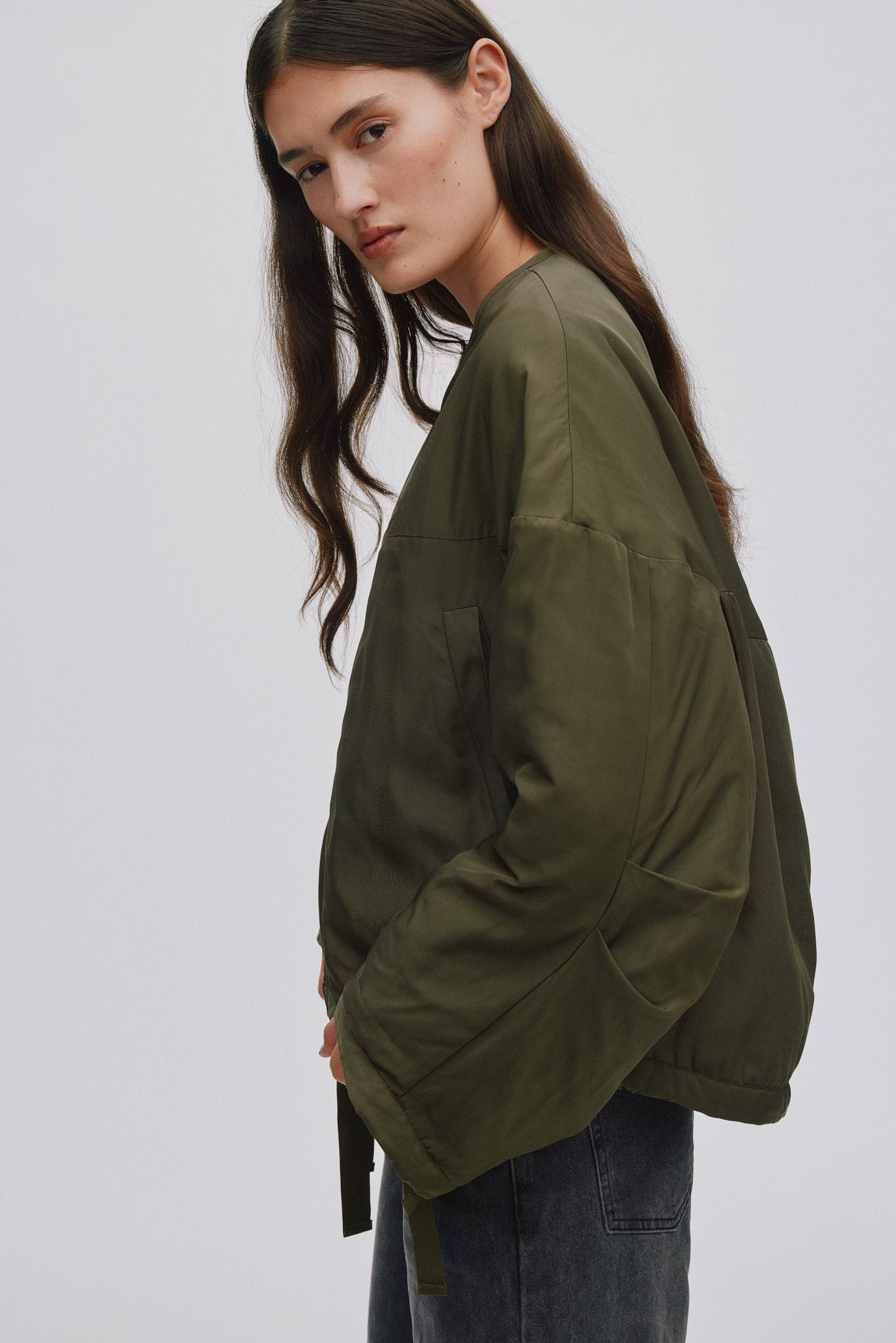 Glod - Arched jacket I Army green 1 - Rabens Saloner