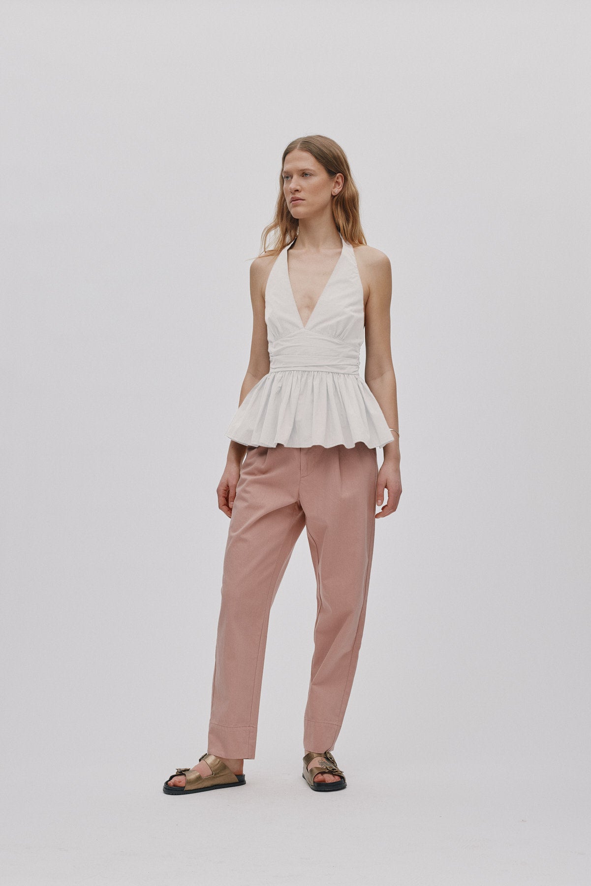 Izma - Poplin halter top I White White XS 1 - Rabens Saloner