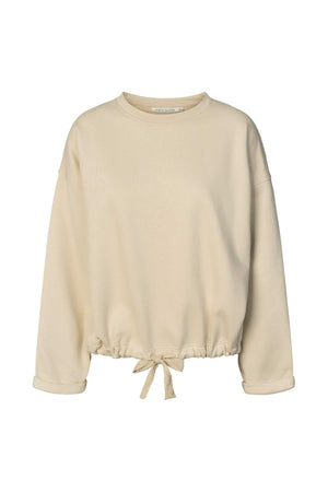 Sheela - Sweat drawstring top I Oyster Oyster XS/S 1 - Rabens Saloner