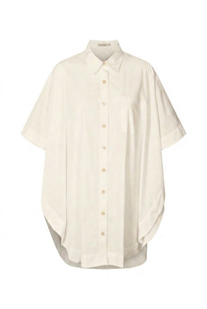 Berta - Poplin curved hem shirt dress I Clay Clay XS/S 1 - Rabens Saloner