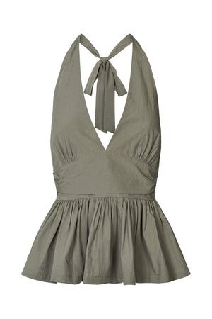 Izma - Poplin halter top I Asphalt Asphalt XS 5 - Rabens Saloner